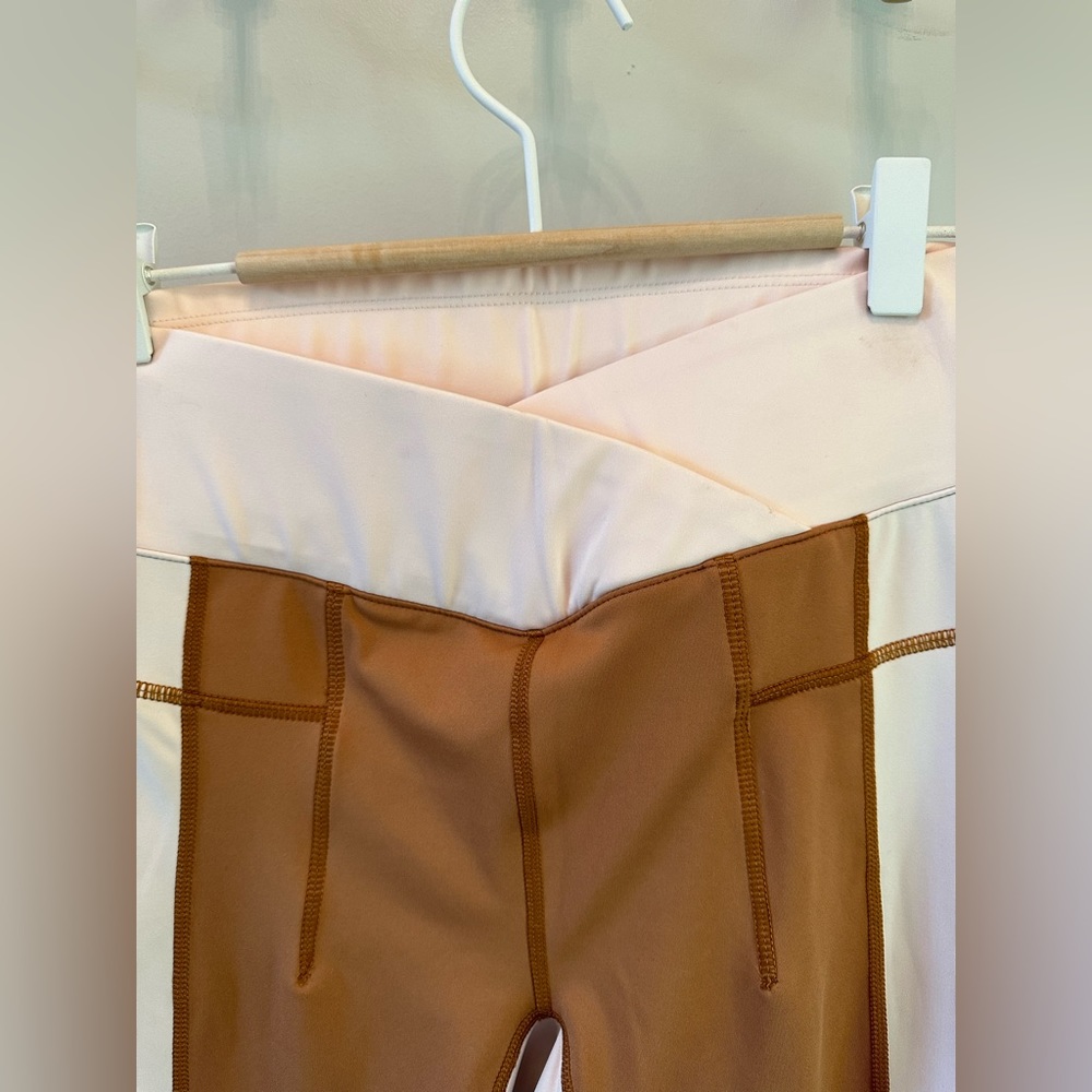Free People Movement Brown/Cream Leggings Size Small